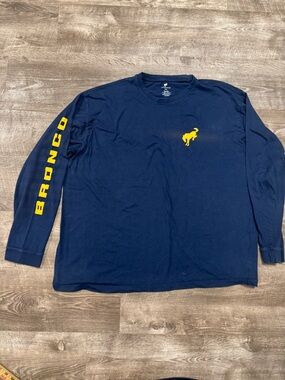 BRONCO Navy Blue Long Sleeve Shirt Size 2XL